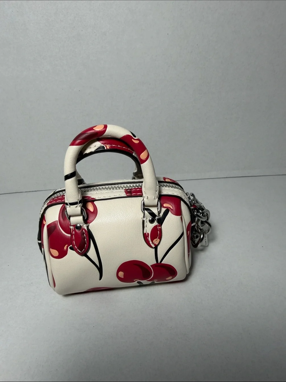 Coach Cherry Print Mini Satchel in White and Red - Picture 3 of 3